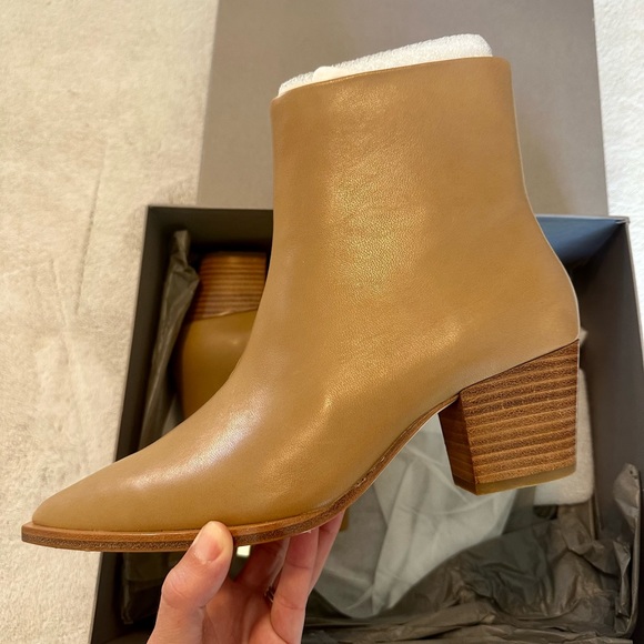 Halston Heritage Neli In Ruiz Tan Leather Ankle Boot - Picture 11 of 15